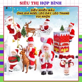 Đồ chơi ông già Noel leo dây, lộn nhào, leo thang, chui ống khói, Giáng Sinh mới nhất 2023