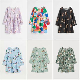Váy dài tay báo thỏ động vật HM H&M _ hàng chính hãng Mỹ