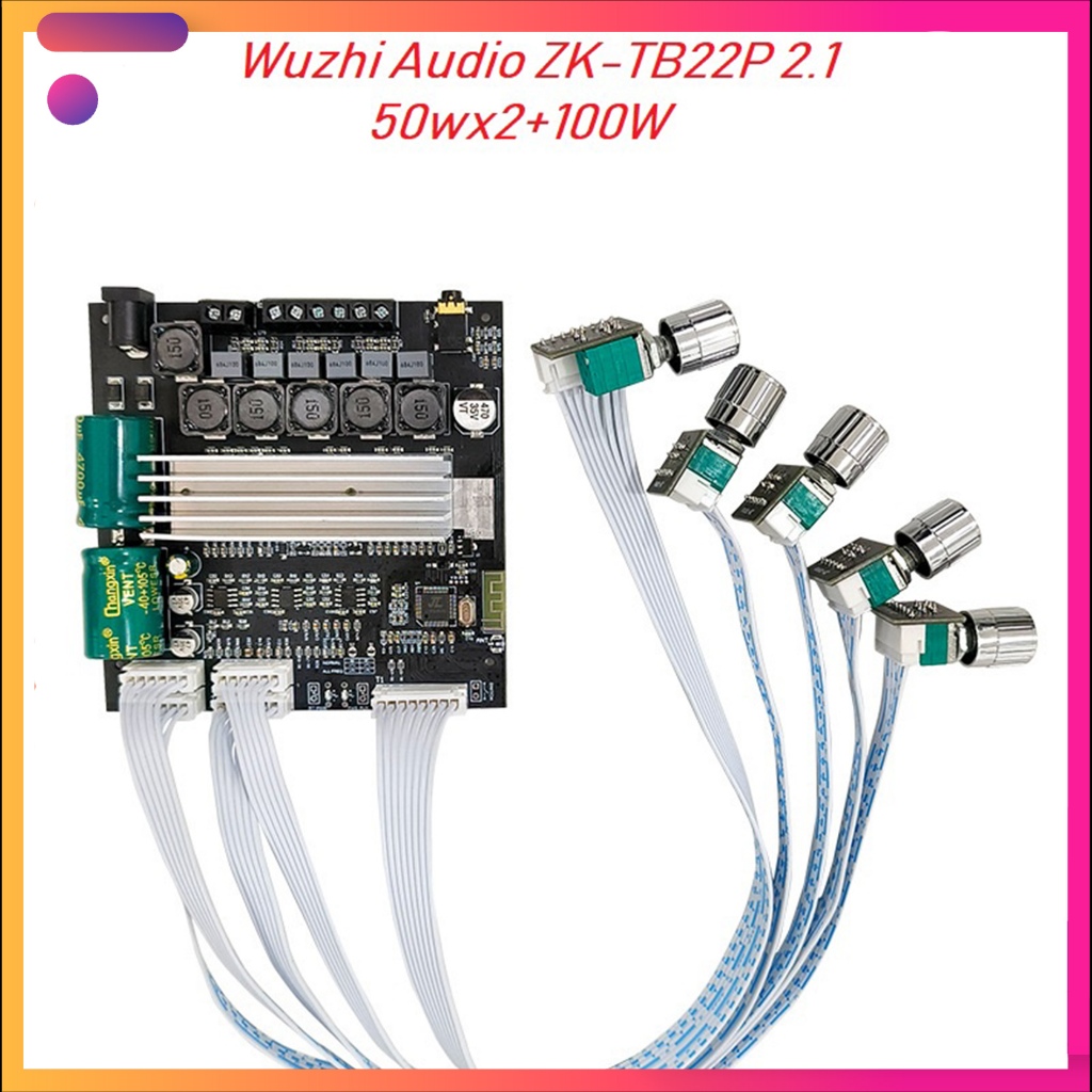 Mạch âm thanh bluetooth ZK TB22P 2.1 TPA3116 2X50W + 100W( chính hãng có app chỉnh)