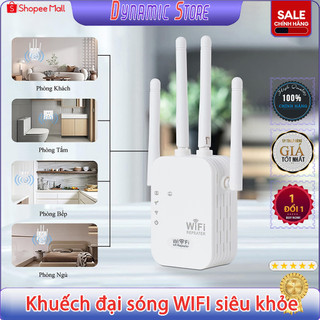 Bộ Khuếch Đại Sóng Wifi Cao Cấp 4 Râu Tốc Độ Cao 300 Mbps - Bộ Kích Sóng Wifi Truyền Sóng Nhanh Ổn Định Xuyên Tường