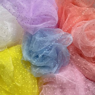 [LOẠI ĐẸP]🍓VẢI VOAN XỐP ÁNH CHẤM BI HẠT BÔNG NỔI 🍓