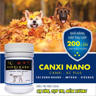 Canxi nano VD dành cho chó mèo 150v - chống hạ bàn, cong xương, mềm xương, liệt do thiếu canxi