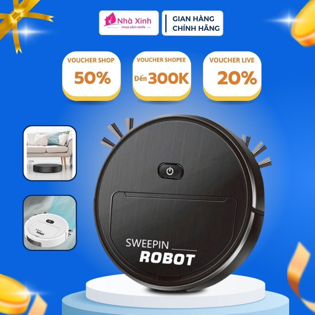 Robot hút bụi, máy hút bụi mini tự động thông minh lau nhà SWEEPIN công nghệ AI cao cấp bảo hành chính hãng _K235