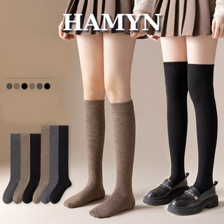 Tất đùi qua đầu gối vớ đùi HAMYN tất bắp chân nữ dài chất dày chặn chống nắng T050 tất cao cổ nữ giữ ấm chân