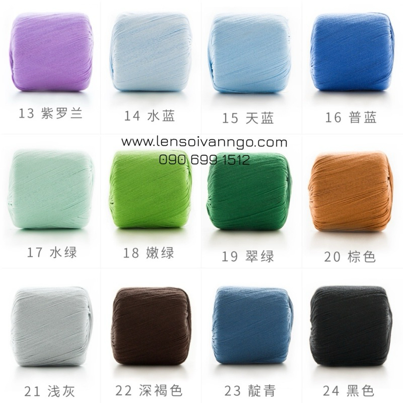Sợi lace Susan 3 đan móc áo hè, thú bông