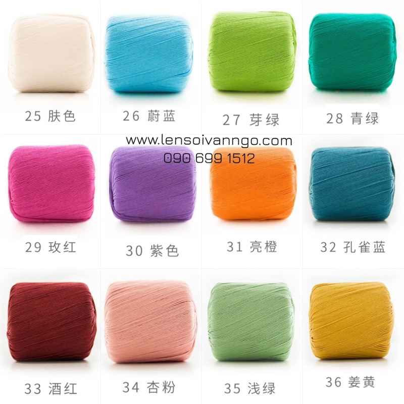 Sợi lace Susan 3 đan móc áo hè, thú bông