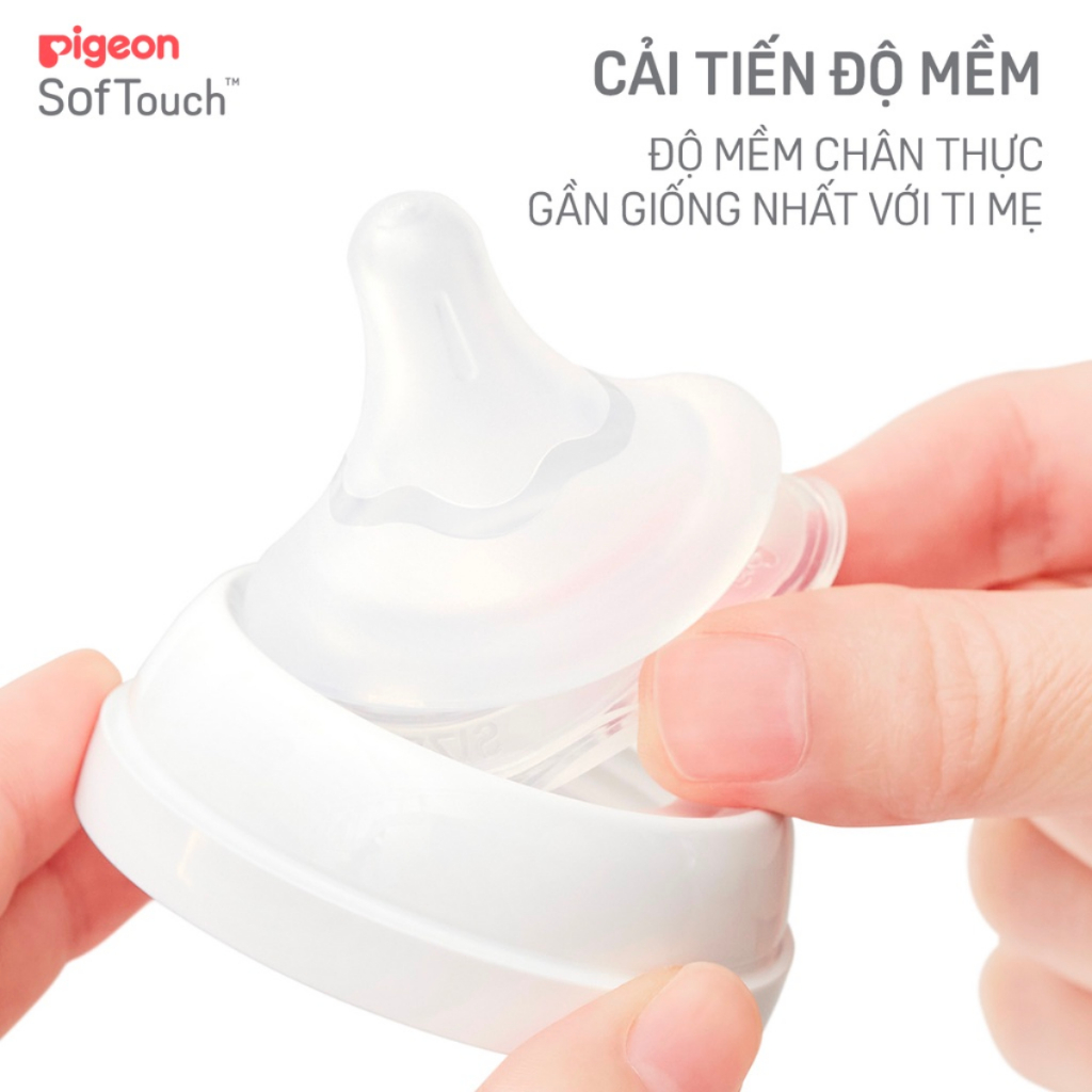 Núm Vú Pigeon Cổ Rộng SofTouch Cao Cấp Vỉ 2 Cái Size S- M- L- LL- LLL