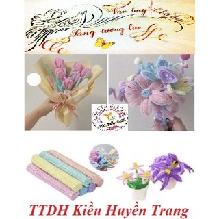 Set 100 dây kẽm nhung/ bán lẻ màu pastel