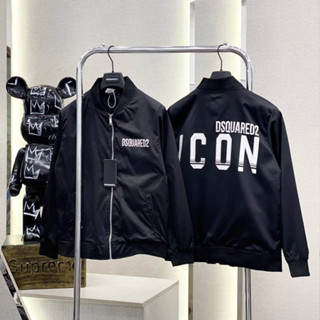 Áo khoác bomber ICON DSQ2-áo bomber nam nữ DSQUARED2 khóa zip siêu chất