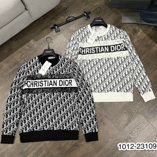 Áo dài tay DIOR nam nữ họa tiết in kín monogram-áo sweater dài tay Dior sịn sò