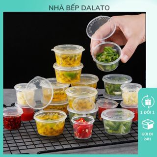 Set 10 Hộp Đựng Nước Chấm, Hủ Sốt, Hũ Đựng Nước Chấm Có Nắp 30ml 50ml 100ml Đựng Sốt, Caramen Đồ Nhà Bếp Dalato