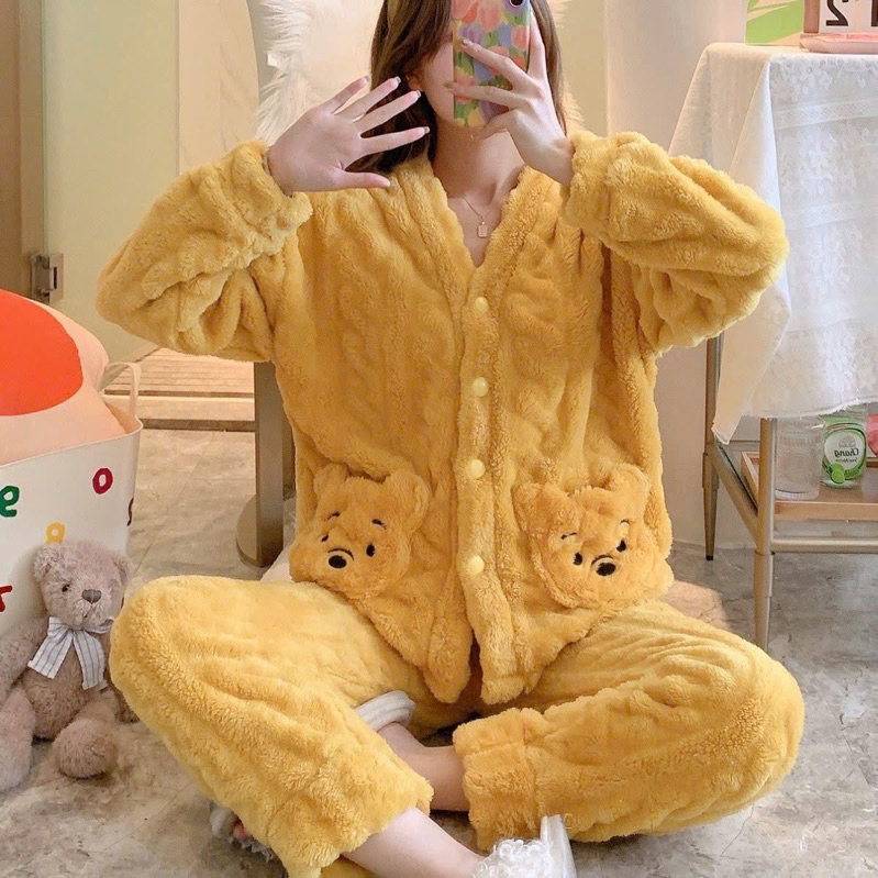 BỘ NGỦ BÔNG TÚI THÊU GẤU POOH CUTE
