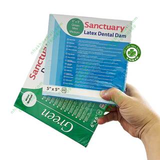 Đê cao su Latex Dental Dam Sanctuary hương bạc hà - Hộp