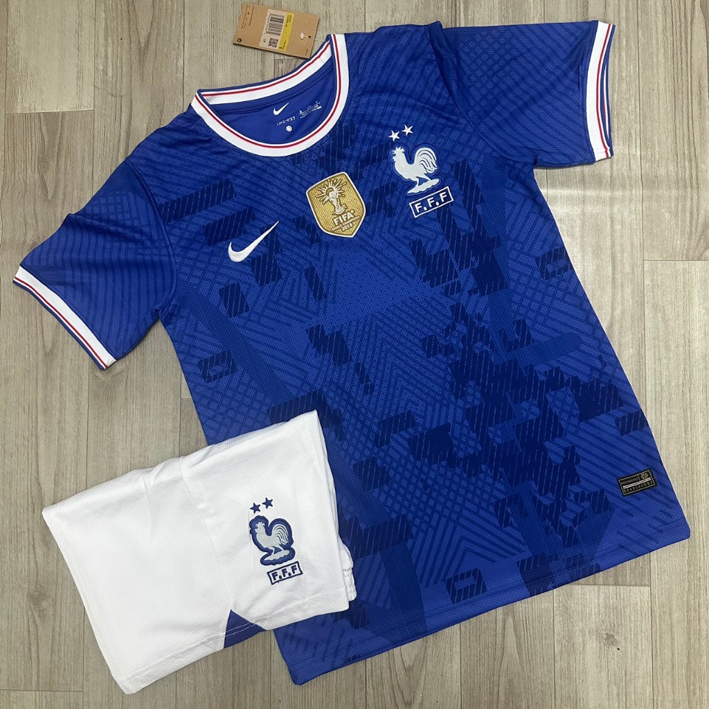 Áo Bóng Đá Đội Tuyển Pháp 22/23 - Chuẩn Mẫu Thi Đấu - Vải Polyester Gai Thái