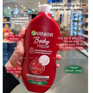[Mẫu mới]Dưỡng Thể Garnier Body Repair chuẩn Đức Siêu dưỡng, siêu cấp ẩm cho da khô và rất khô- Nguồn hàng Đức