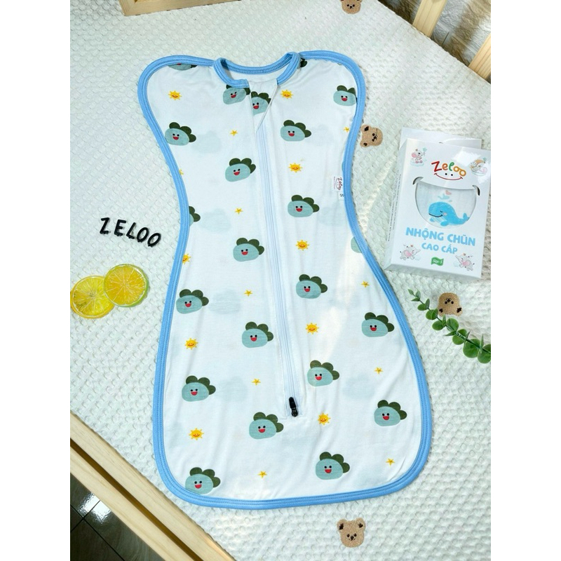 Nhộng Chũn ZELOO Quấn Nhộng Chũn, Túi Ngủ Giúp Bé Ngủ Ngon Sâu Giấc, Không Giật Mình