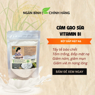Bột Cám Gạo Sữa Nguyên Chất 100% CoCo Dưỡng Trắng Giảm Mụn Mềm Mịn Da Gói 100gr