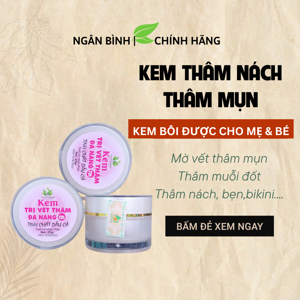 Kem xóa thâm dầu gan cá   handmade