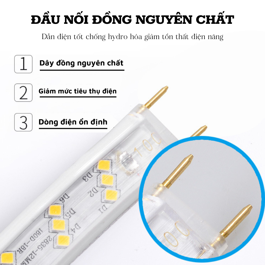 Dây đèn led 2835 2 hàng led NP-L283 bọc PVC chống nước đèn led hắt trần,trang trí decor phòng(VUI LÒNG MUA THÊM NGUỒN)