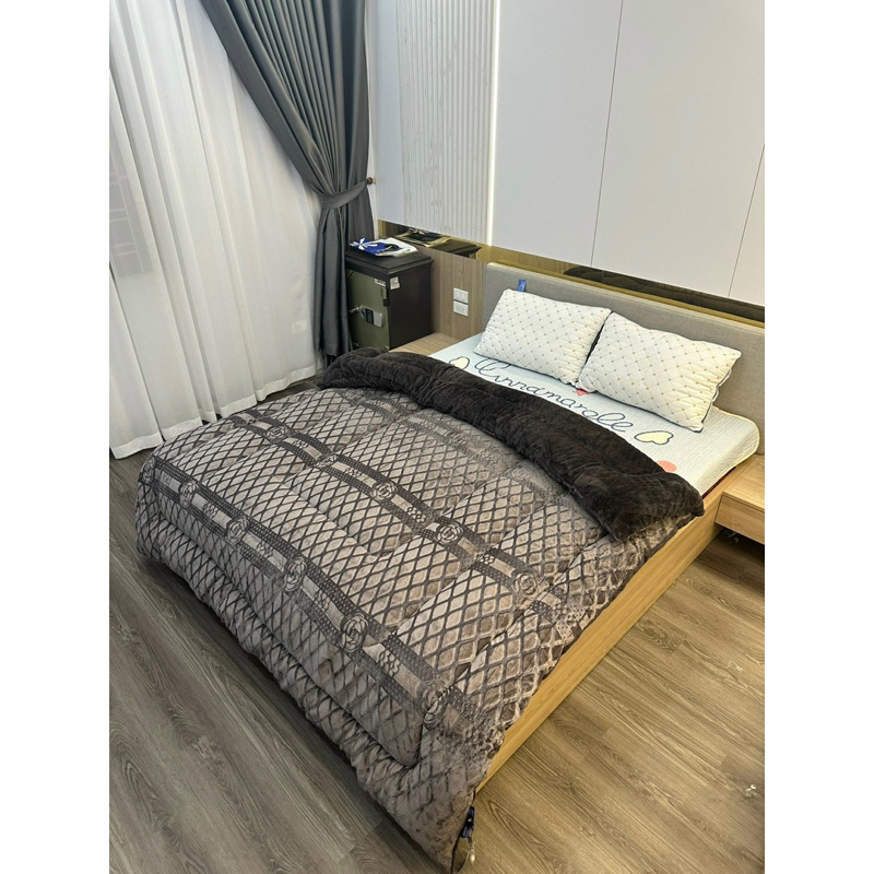 Chăn coco lông thỏ cực dày và ấm nặng 3.8kg đến 4kg , chăn kích thước 2mx2m2