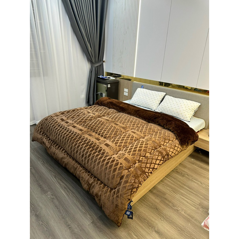 Chăn coco lông thỏ cực dày và ấm nặng 3.8kg đến 4kg , chăn kích thước 2mx2m2