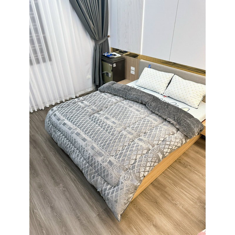 Chăn coco lông thỏ cực dày và ấm nặng 3.8kg đến 4kg , chăn kích thước 2mx2m2