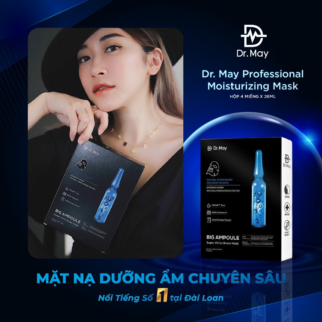 Mặt Nạ Dr.May Dưỡng Ẩm Chuyên Sâu - Hộp 4 Miếng (26ml/miếng)