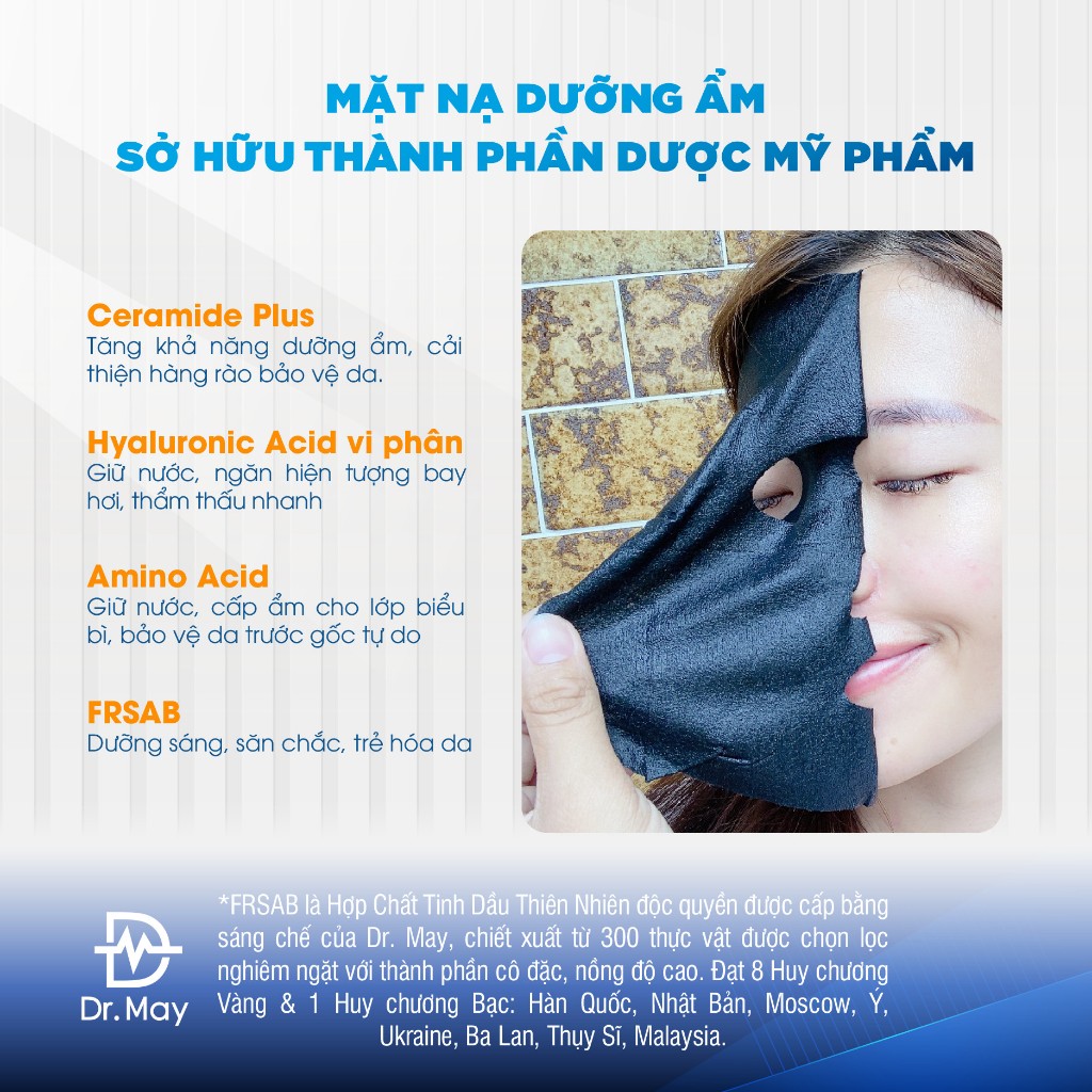 Mặt Nạ Dr.May Dưỡng Ẩm Chuyên Sâu - Hộp 4 Miếng