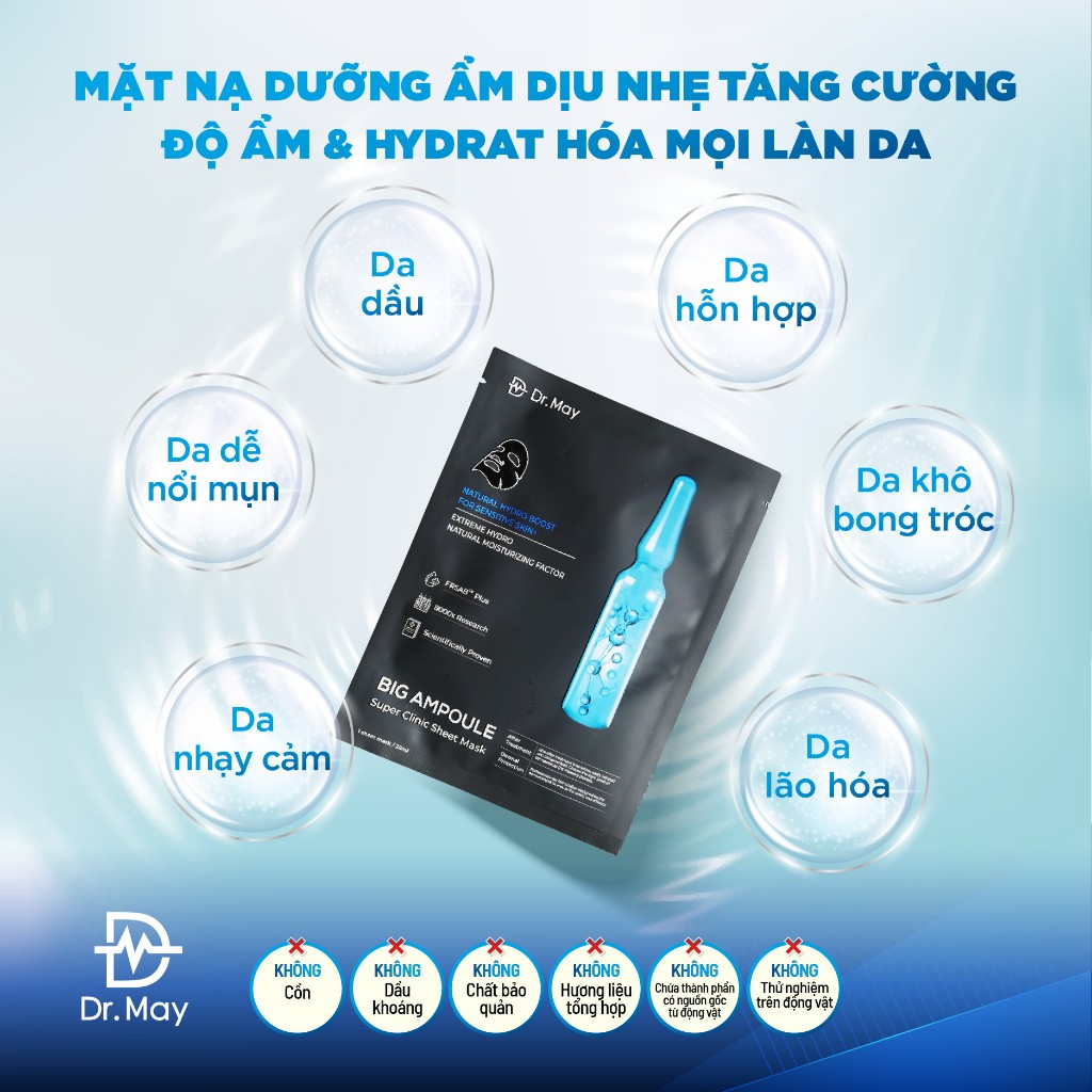 Mặt Nạ Dr.May Dưỡng Ẩm Chuyên Sâu - Hộp 4 Miếng