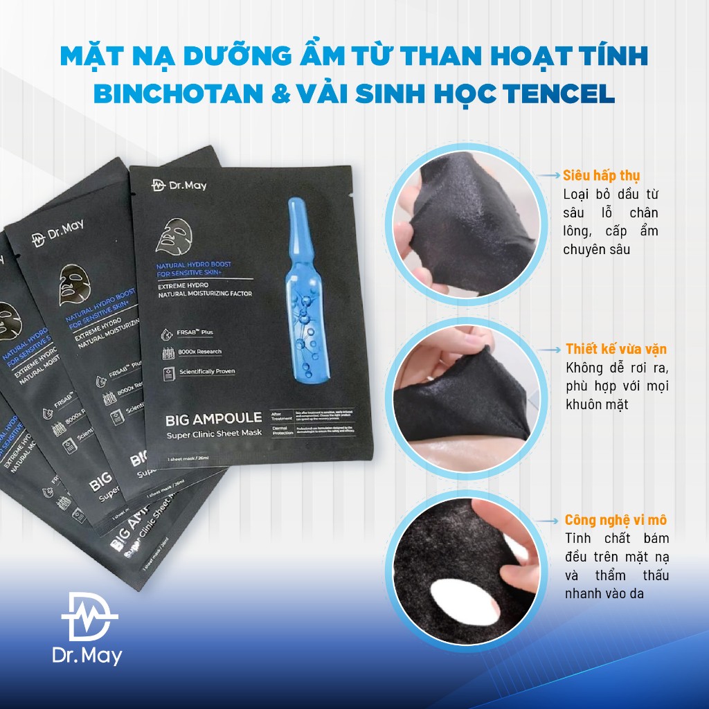 Mặt Nạ Dr.May Dưỡng Ẩm Chuyên Sâu - Hộp 4 Miếng
