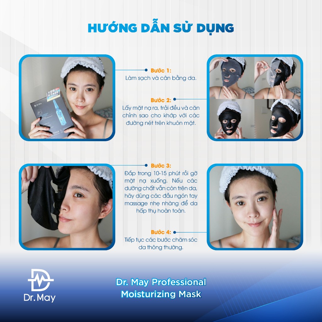 Mặt Nạ Dr.May Dưỡng Ẩm Chuyên Sâu - Hộp 4 Miếng