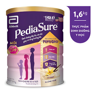 Sữa bột Abbott PediaSure BA 1.6kg ít ngọt
