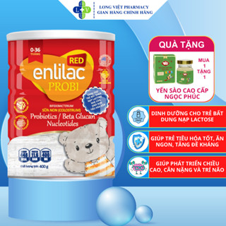 Sữa Cho Trẻ Bất Dung Nạp Lactose Enlilac Probi Red, Giúp Trẻ Ăn Ngon, Tăng Đề Kháng, Phát Triển Toàn Diện, Lon 400gram
