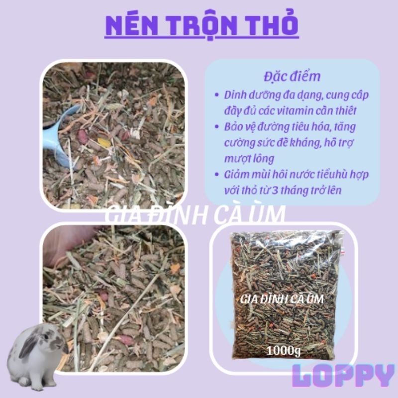 Nén trộn Loppy phiên bản mới, giàu dinh dinh dưỡng dành cho thỏ/ chuột lang (bọ ú)
