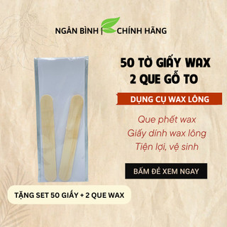 Giấy Wax lông 50 tờ giấy và 2 que gạt
