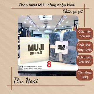 Chăn Lông Tuyết Muji 2mx2m3 nặng 1,8kg hàng nhập khẩu