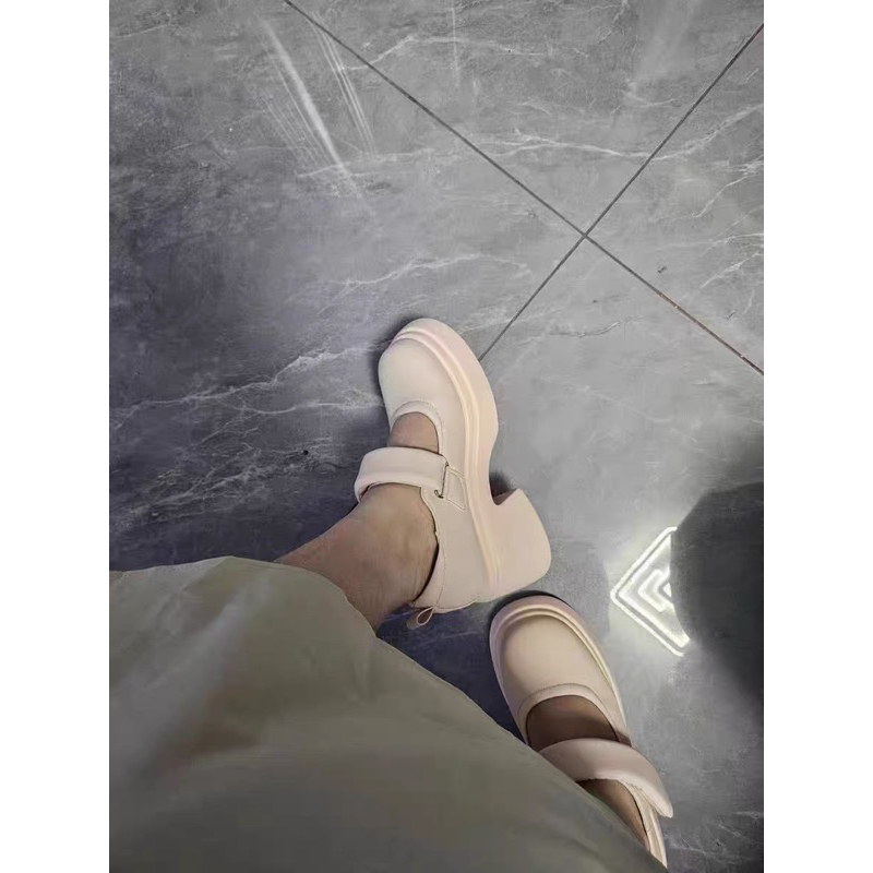 Giày Cao Gót Da Quai Dán Phong Cách Retro Mary Jane Cute Dễ Thương Thời Trang Dành Cho Nữ