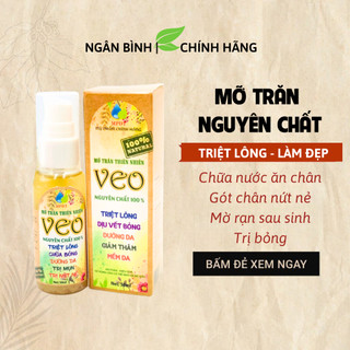 Mỡ trăn nguyên chất VEO 50ml được chiết xuất 100% thiên nhiên giúp triệt lông,dịu vết bỏng dưỡng mềm da