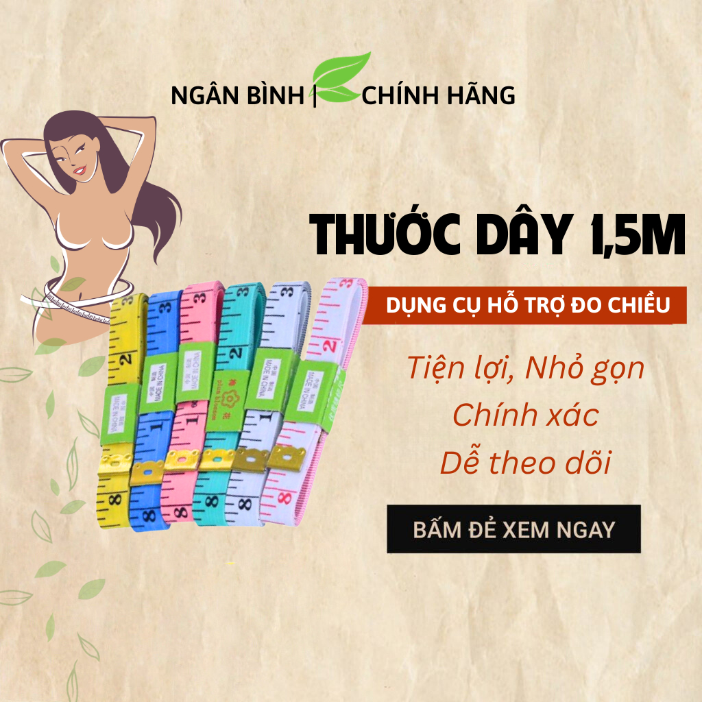 Thước dây đo eo 150cm , thước may đo quần áo