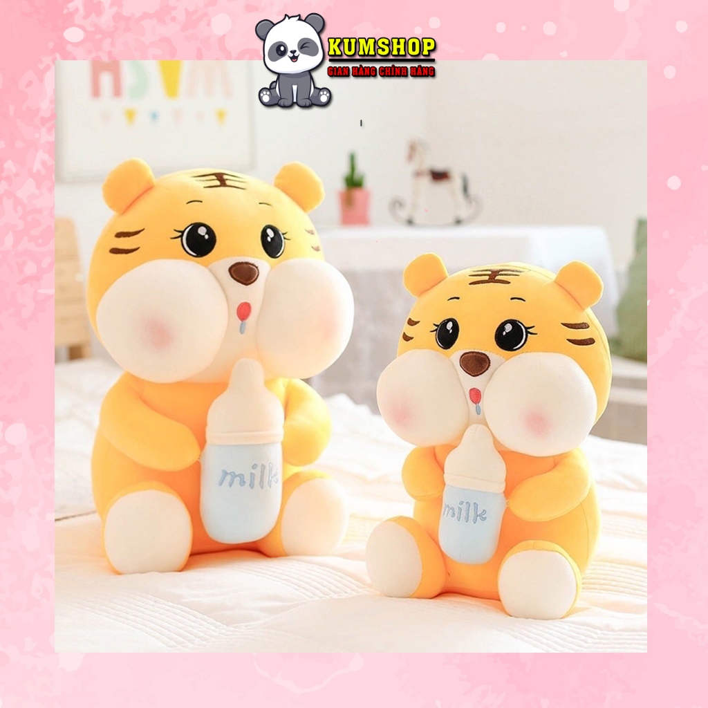 Gấu Bông Hổ Baby Ôm Bình Sữa Dễ Thương Ôm Ngủ Mềm Mịn Sịn Hàng Cao Cấp