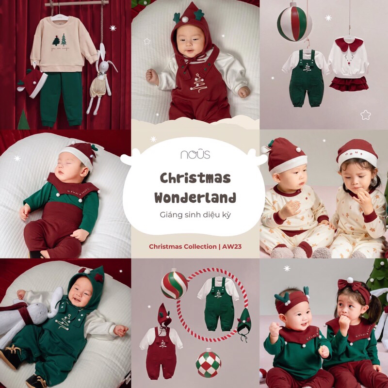 Bộ quần áo Noel của Nous cho bé trai và bé gái