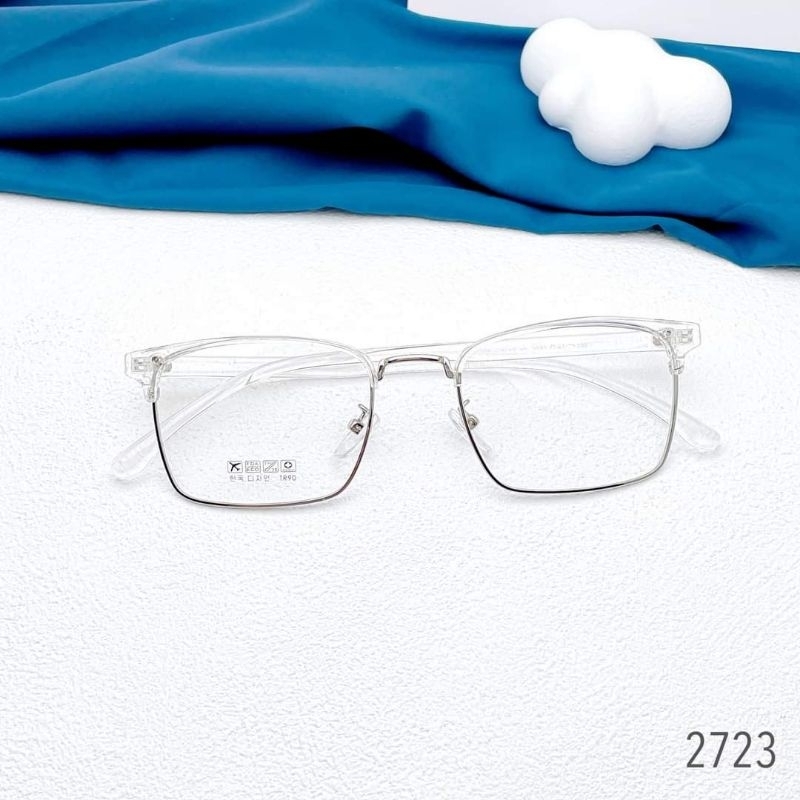 Gọng Kính Dáng Vuông vành kính kim loại 2723