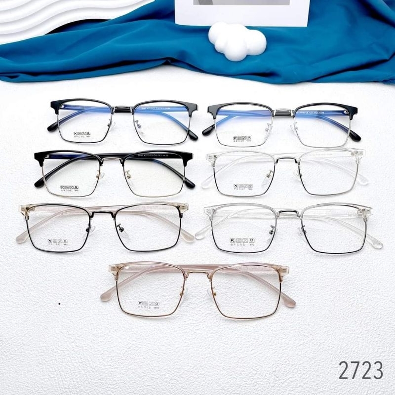 Gọng Kính Dáng Vuông vành kính kim loại 2723