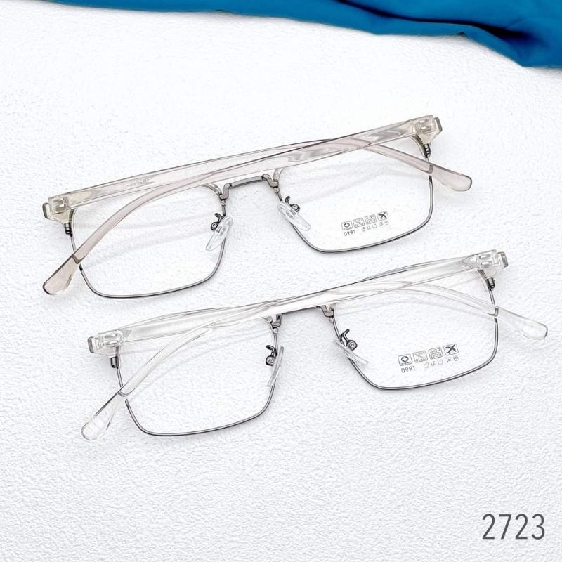 Gọng Kính Dáng Vuông vành kính kim loại 2723