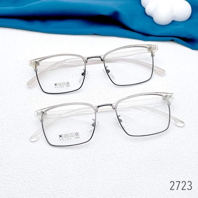 Gọng Kính Dáng Vuông vành kính kim loại 2723