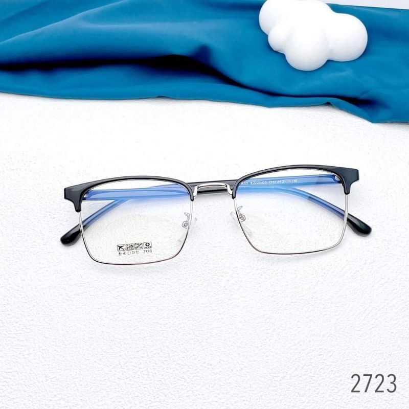 Gọng Kính Dáng Vuông vành kính kim loại 2723