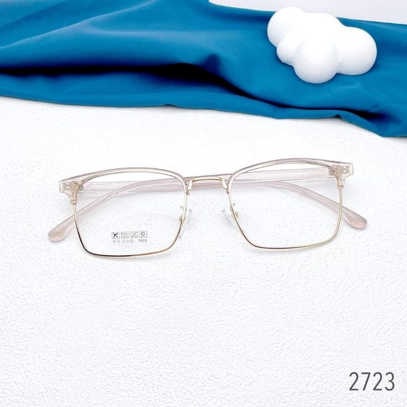 Gọng Kính Dáng Vuông vành kính kim loại 2723