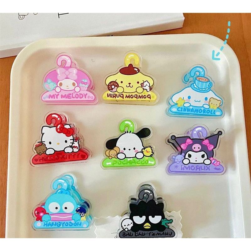Kẹp nhựa SANRIO Cinnamoroll, Kuromi, Melody, PomPomPurin