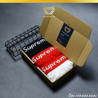 Quần lót nam COMBO 3 chiếc boxer đùi full box chất cotton cao cấp Tumcini Underwear CB
