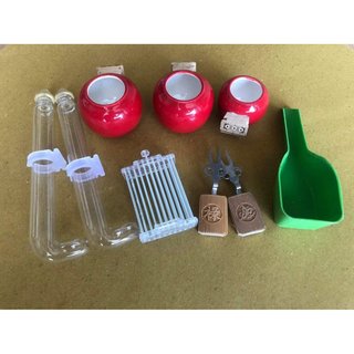 Cóng đựng thức ăn cho chim cóng sứ cho chim chào mào combo cóng sứ màu gắn sẵn tai tre